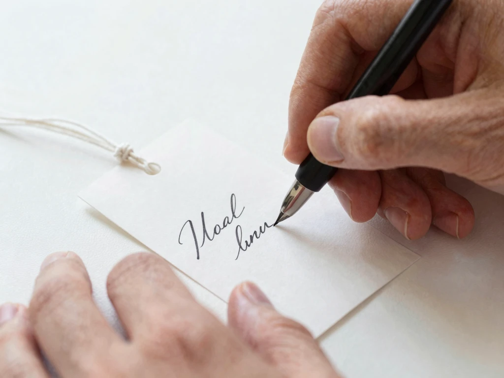 Hand calligraphy service for gift tags