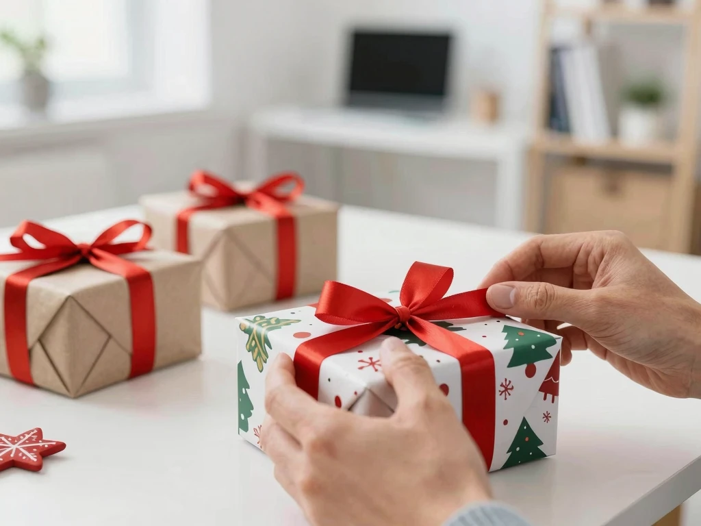 Corporate holiday gift wrapping campaign