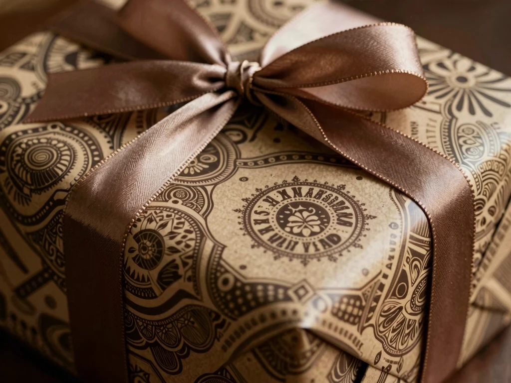 Luxury custom gift wrapping with bespoke design
